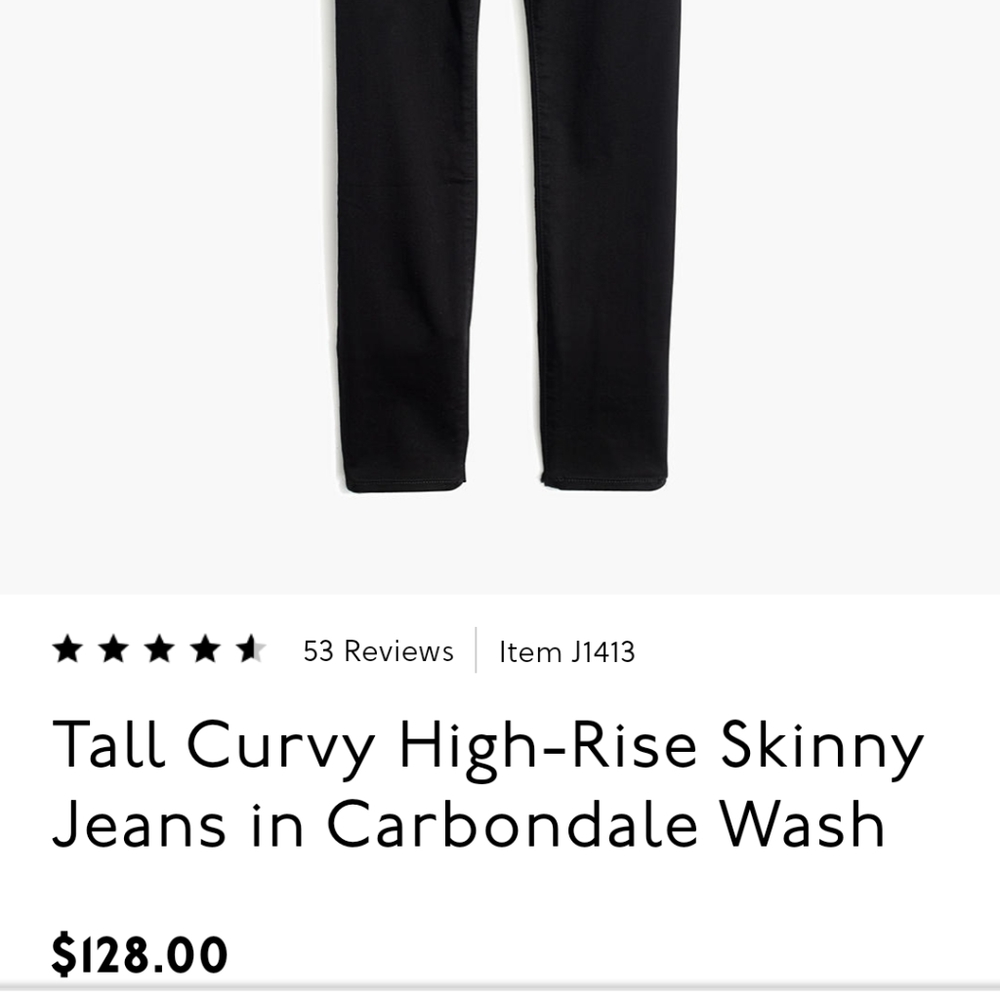 Madewell Curvy High-Rise Skinny Jeans 27 Tall
